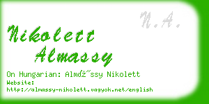 nikolett almassy business card